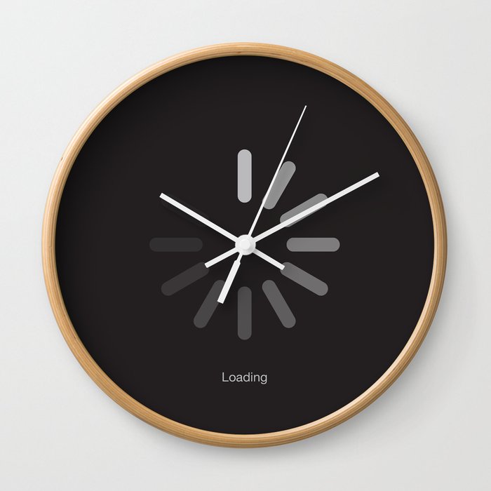Anticipation - Black Wall Clock
