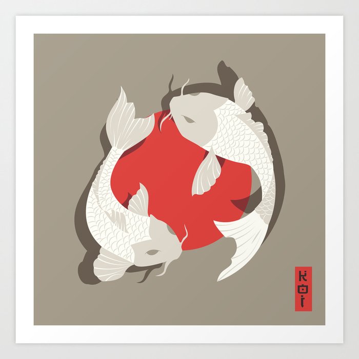 Koi fish 001 Art Print