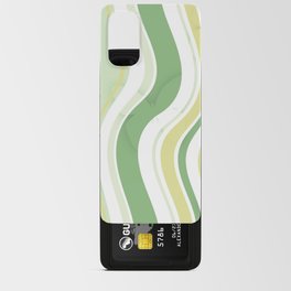  Abstract lines green and white with butterflies Android Card Case