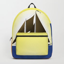 Yacht in the sunlight Backpack