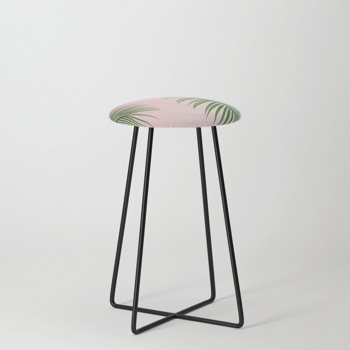Palm Tree Leaves Counter Stool