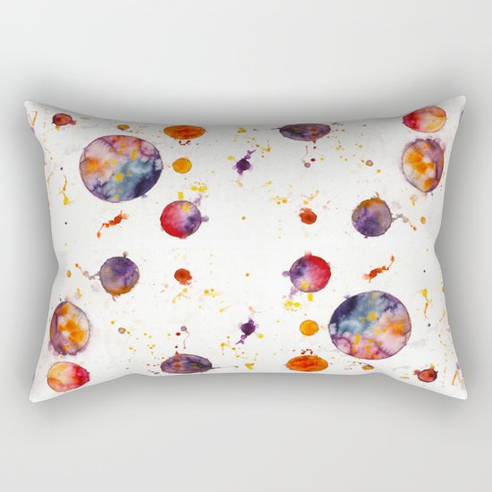 watercolor bubbles Rectangular Pillow