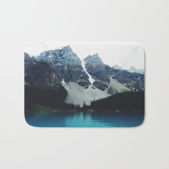 Moody Moraine lake Bath Mat