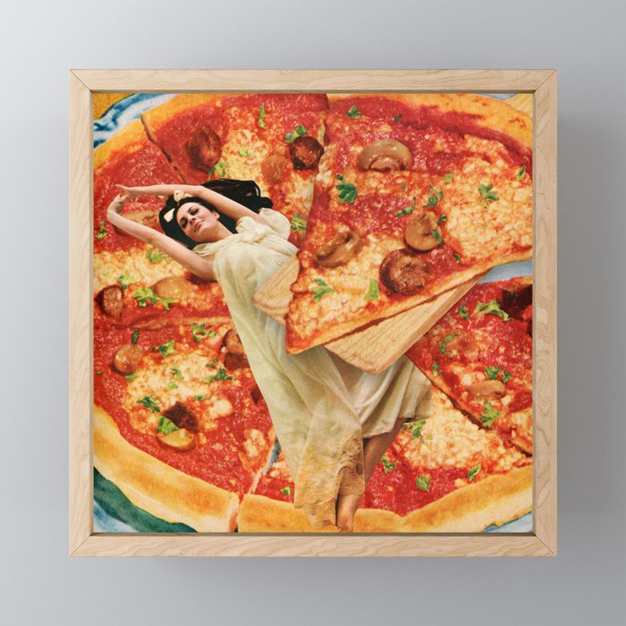 Even Bad Pizza is Good Pizza Framed Mini Art Print