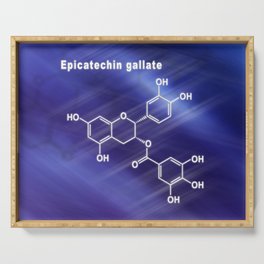 Epicatechin-gallate, Structural chemical formula Serving Tray