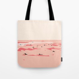 Sunset Tiny Surfers in Lima Tote Bag