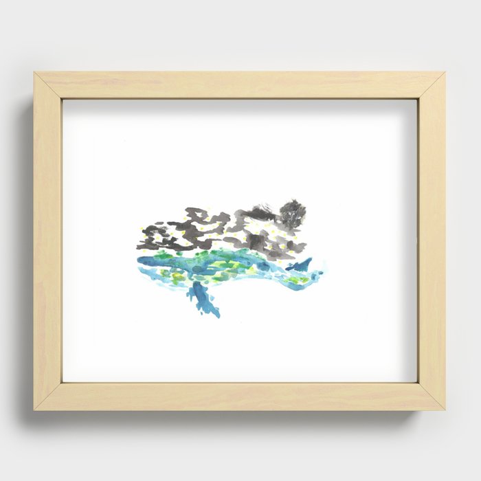 Whale Recessed Framed Print