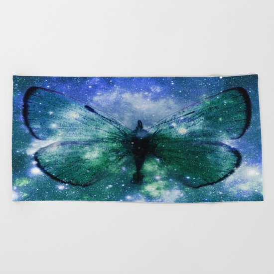 Celestial Butterfly Beach Towel