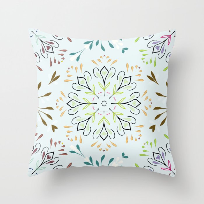 Leaf pattern throw clearance pillows