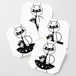 Spaceship Cat Coaster