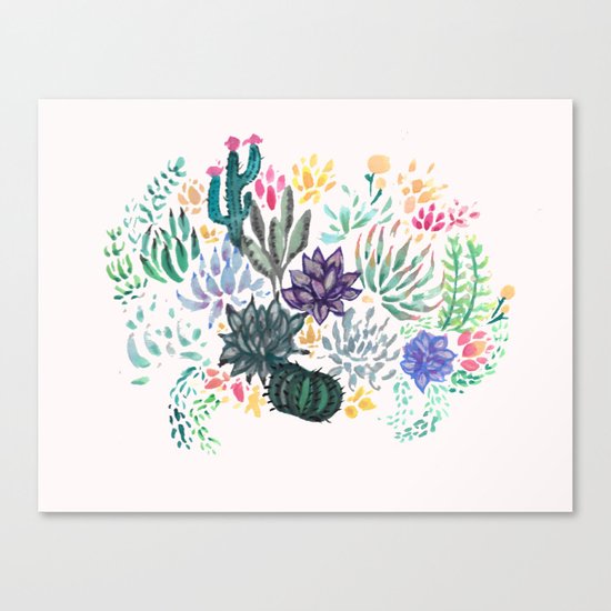 Succulent Garden Canvas Print