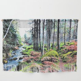Nature Path Through the Forest in Expressive and I Art  Wall Hanging
