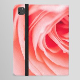 macro shot of beautiful pink rose flower iPad Folio Case