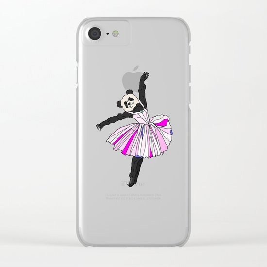 Panda Bear Ballerina Tutu Clear iPhone Case