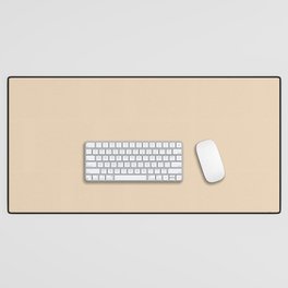Neutral Warm Ivory Cream Solid Color Pairs PPG Sugared Pears PPG1088-3 - Single Shade Hue Colour Desk Mat