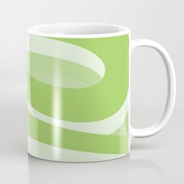 Pop Swirl Wavy Minimalist Abstract Pattern in Light Lime Green Mug