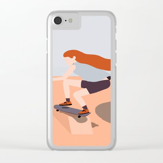 Skate Girl Series Clear iPhone Case