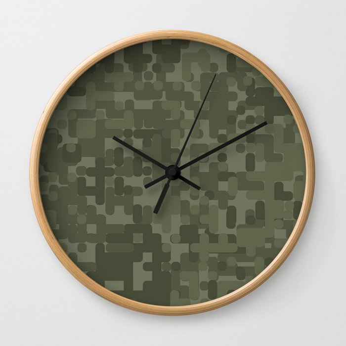 Digital Camo Wall Clock