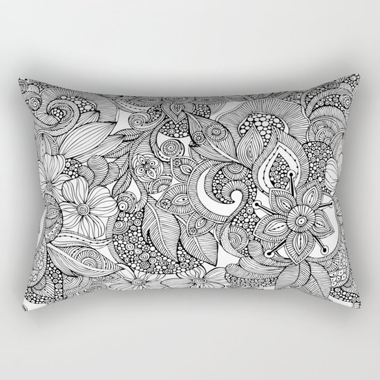 Flowers and doodles Rectangular Pillow