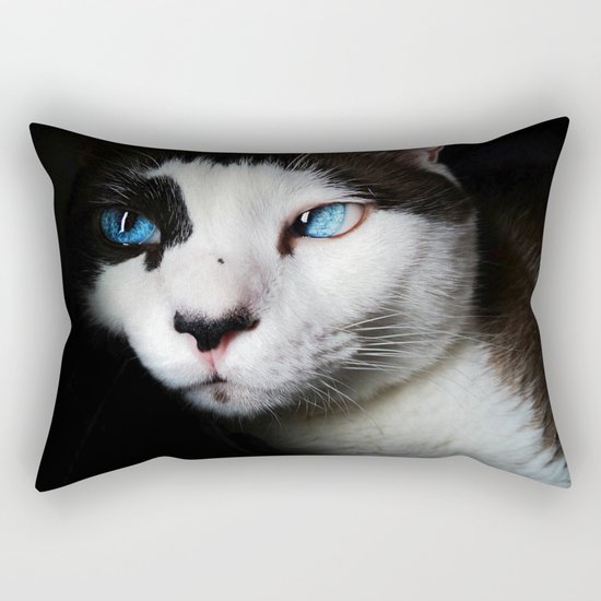 Cat siamese blue eyes Rectangular Pillow