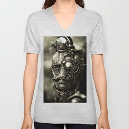 Robo-Sapiens V Neck T Shirt