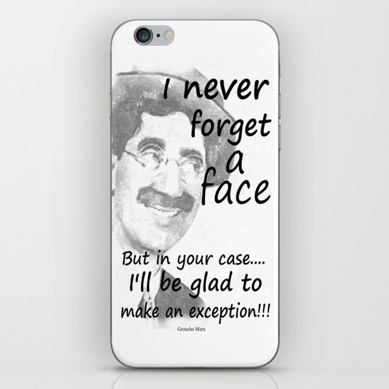 I never forget a face iPhone & iPod Skin