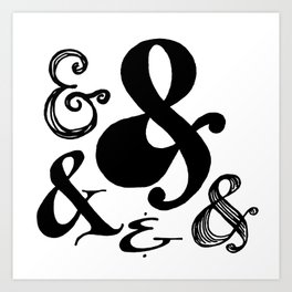 ampersand family Art Print