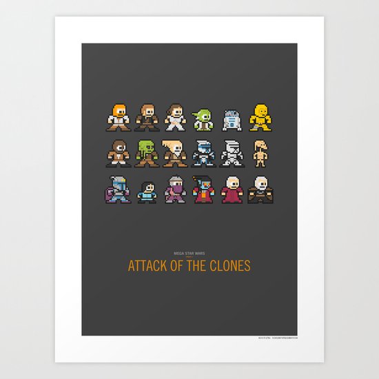 Mega Star Wars: Episode II - Attack of the Clones Art Print
