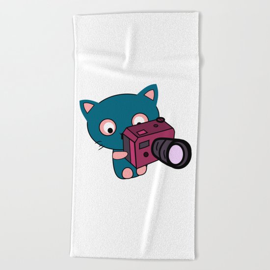 Photo kitty Beach Towel