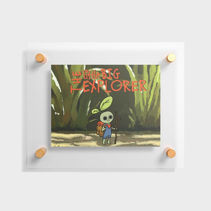 The Little Big Explorer | Children's Book Style Floating Acrylic Print