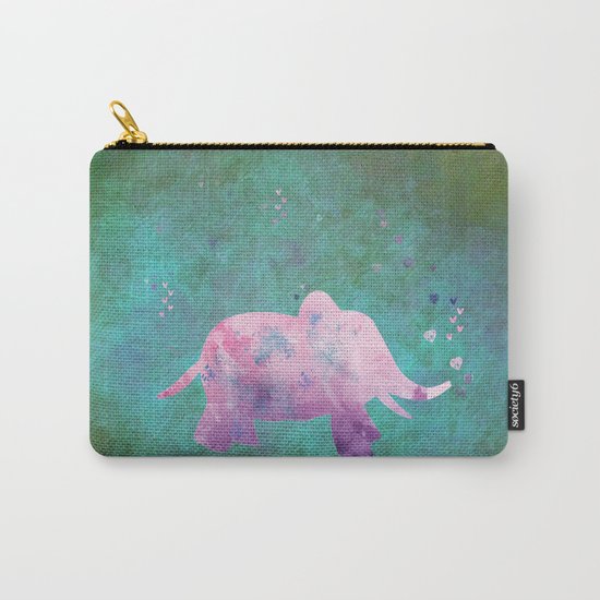 Love is in the air I- Animal Elephant on #Society6 Carry-All Pouch