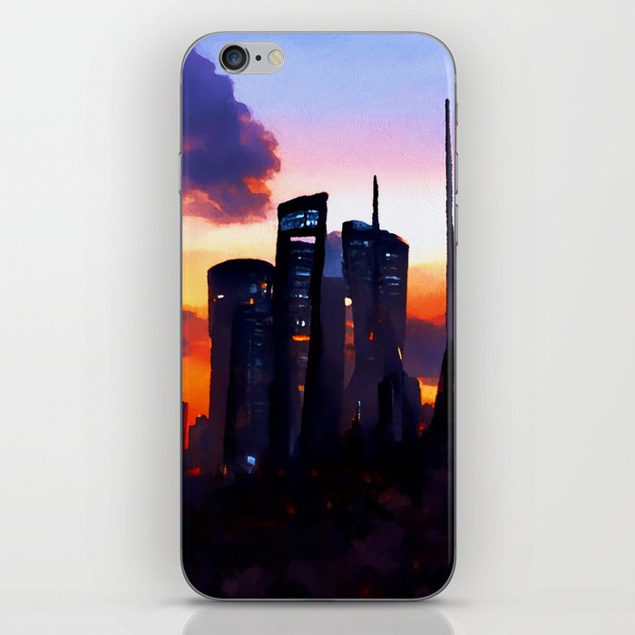 Postcards from the Future - Alien Metropolis iPhone Skin