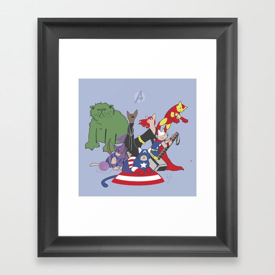 The Catvengers - Earth's Mightiest Kitties Framed Art Print
