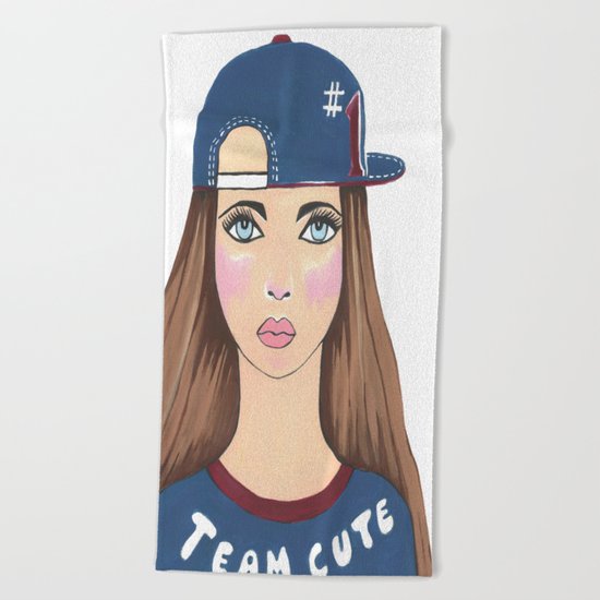 Team Cute Beach Towel
