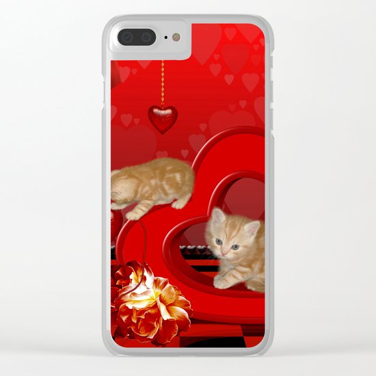 Cute, playing kitten Clear iPhone Case