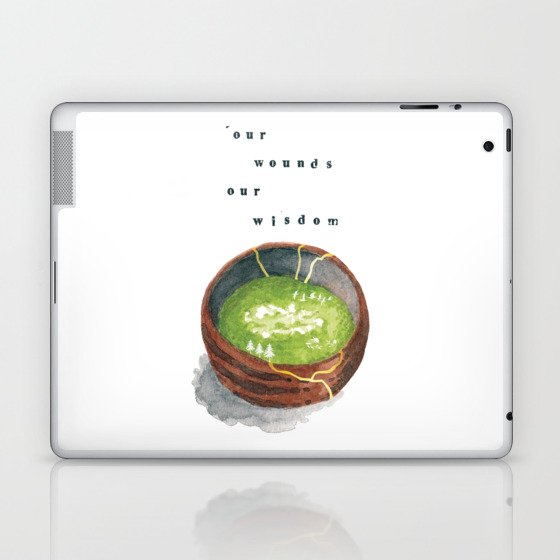 Our Wounds Our Wisdom Kintsugi Tea Bowl Laptop & iPad Skin