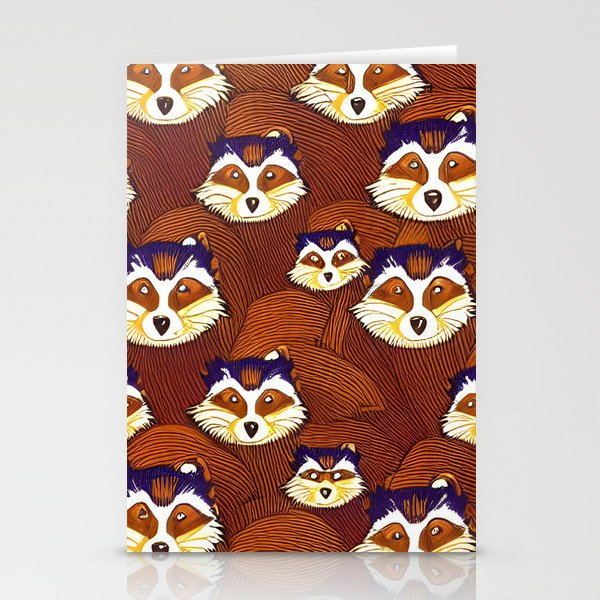 Raccoon blanket design Stationery Cards
