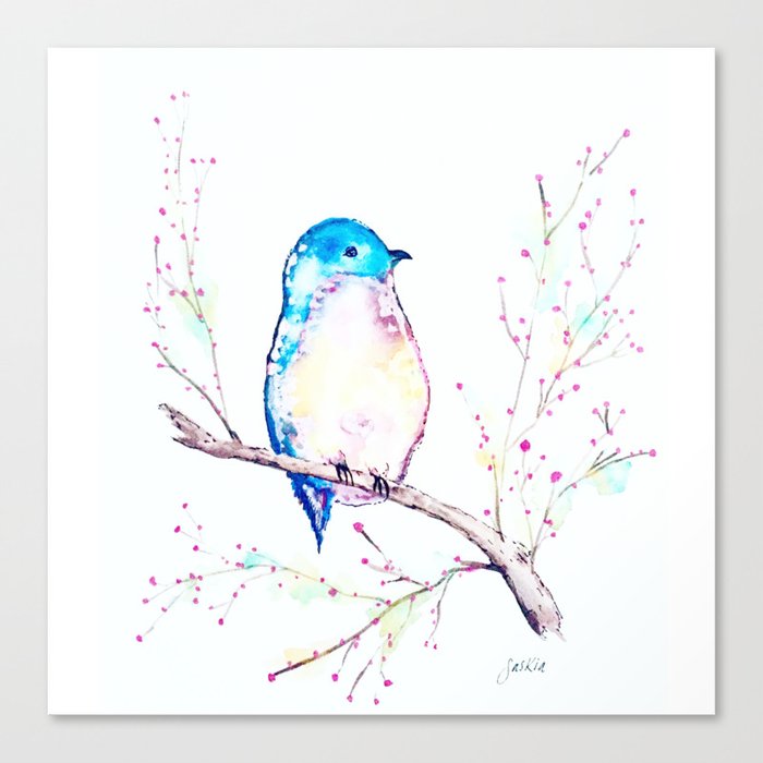 Little Bluebird Canvas Print