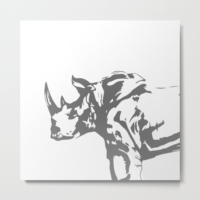 rhino Metal Print