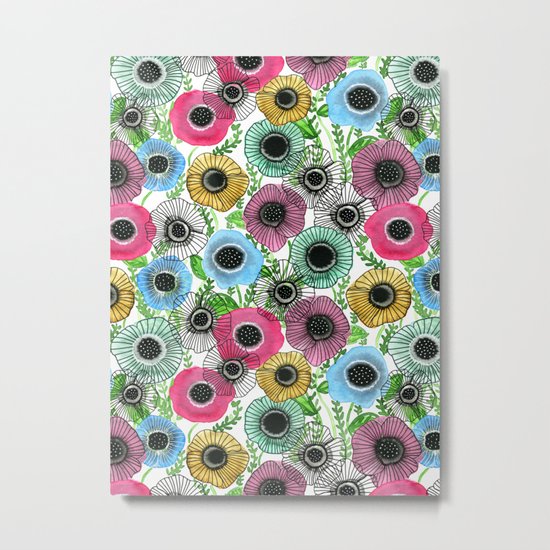 Ink Garden Metal Print