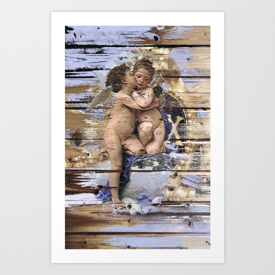 Kissing for Peace Art Print
