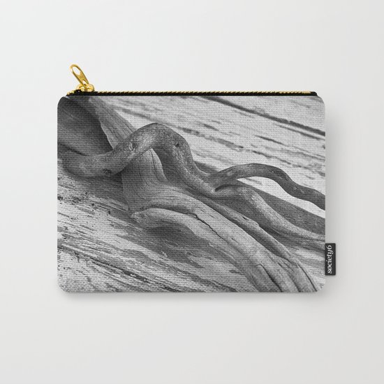 weathered driftwood black and white Carry-All Pouch