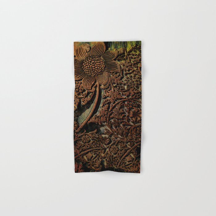 Antique Arts Crafts Era Wood Carving Wood Block Hand Bath Towel By Glimmersmith Society6