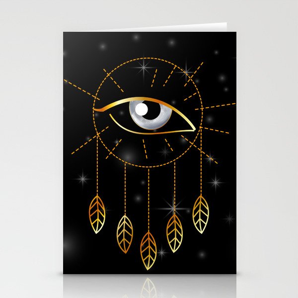 Evil eye dreamcatcher protection talisman Stationery Cards