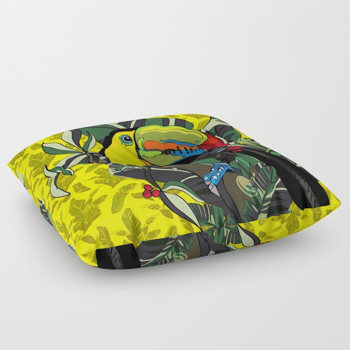 bird toucan Floor Pillow