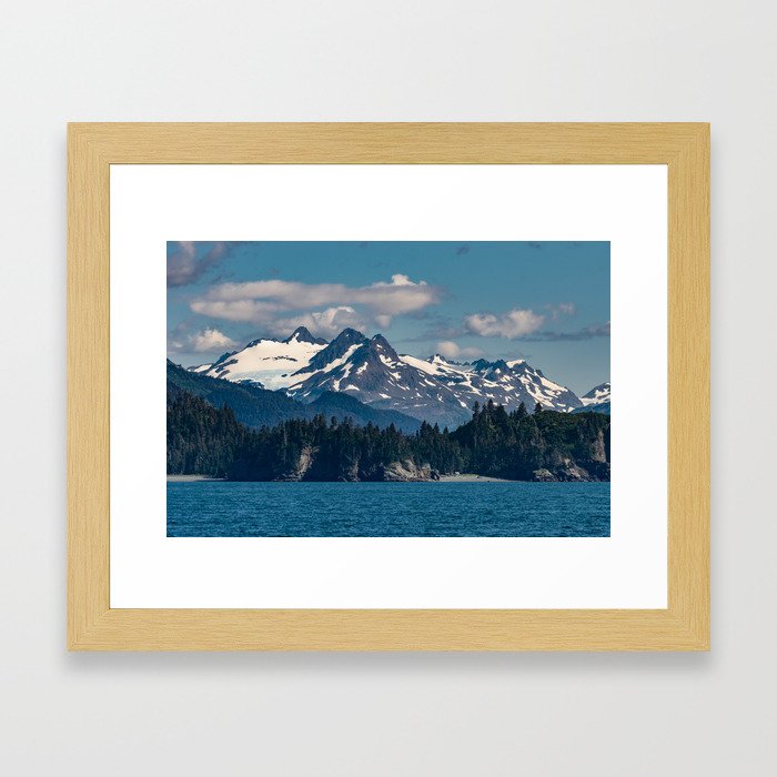 Kachemak Bay Mountains - Alaska Framed Art Print