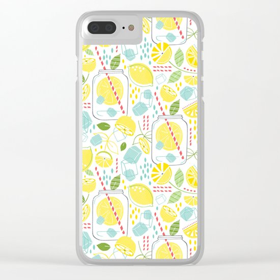 Summer Sippin' Clear iPhone Case