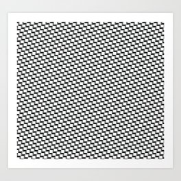 Geometric Cube Pattern black and white Art Print