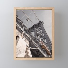 Manhattan Bridge Framed Mini Art Print