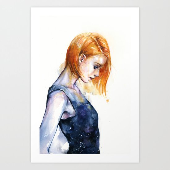 heliotropic girl Art Print